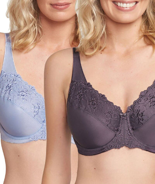 Triumph Women's Embroidered Minimiser Bra 2-Pack - Indian Summer