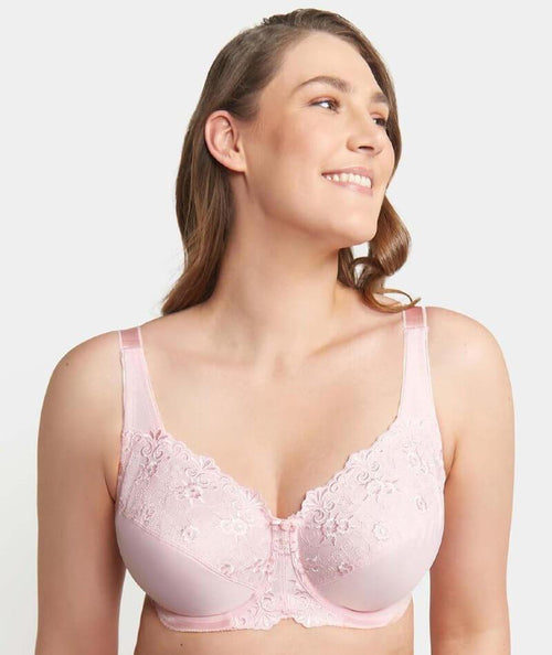 Triumph Embroidered Minimizer Bra - Fawn