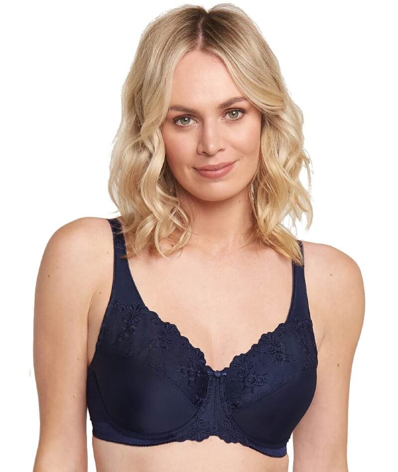 Women's Bra Seamless Full Coverage Underwire Brassier, Unlined Minimizer Bra  Plus Size Everyday Bra (Color : Blue, Size : 42D) : : Clothing,  Shoes & Accessories