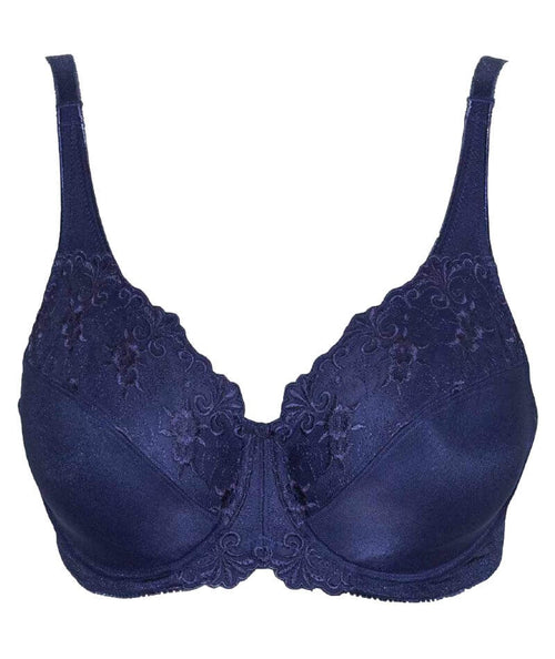 NAVY GIRL PREMIUM DEMI CUP MINIMIZER BRA NAVY BLUE 32B