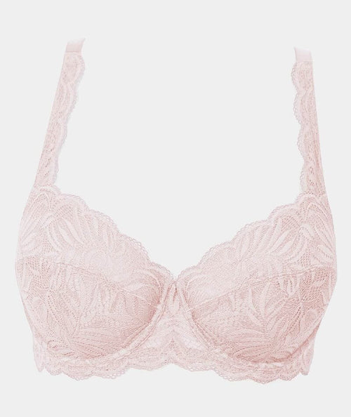 Buy NAYOMI Baby Pink Womens Lace Padded Underwired Push Up Bra