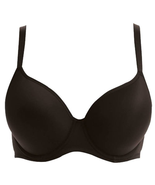DELIMIRA Women's Padded Bra T Shirt Underwired Support Bra Balcony Seamless Full  Cup Comfort Bra Black 34B : : Fashion
