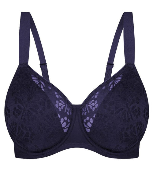 Triumph Lacy Minimizer Bra - Blueberry