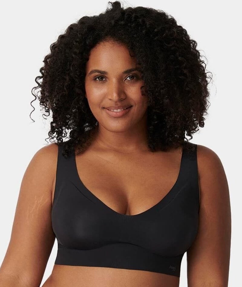 Wirefree Bras No Show Bonded Crop Top by Target Woman Black 10 in 2024