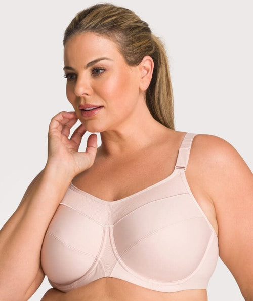 Triumph Triaction Ultra Underwired Sports Bra - Fig Pink - Curvy Bras