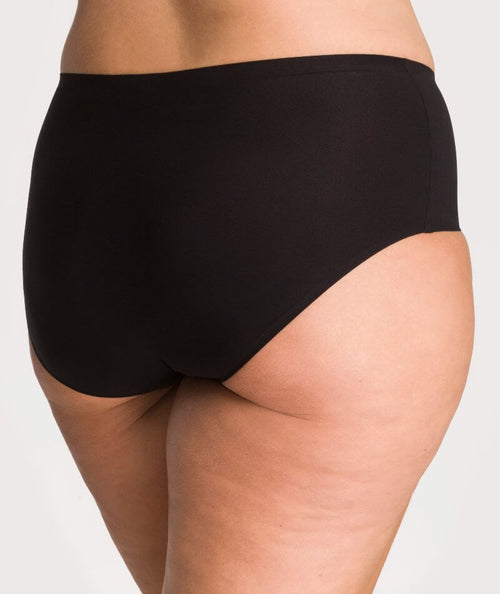 Underbliss Invisibliss No Show Seamless Full Brief 2 pack - Black