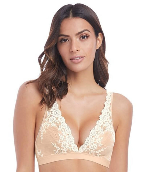 Soft Bra with Cup and Relief Straps - Light Beige