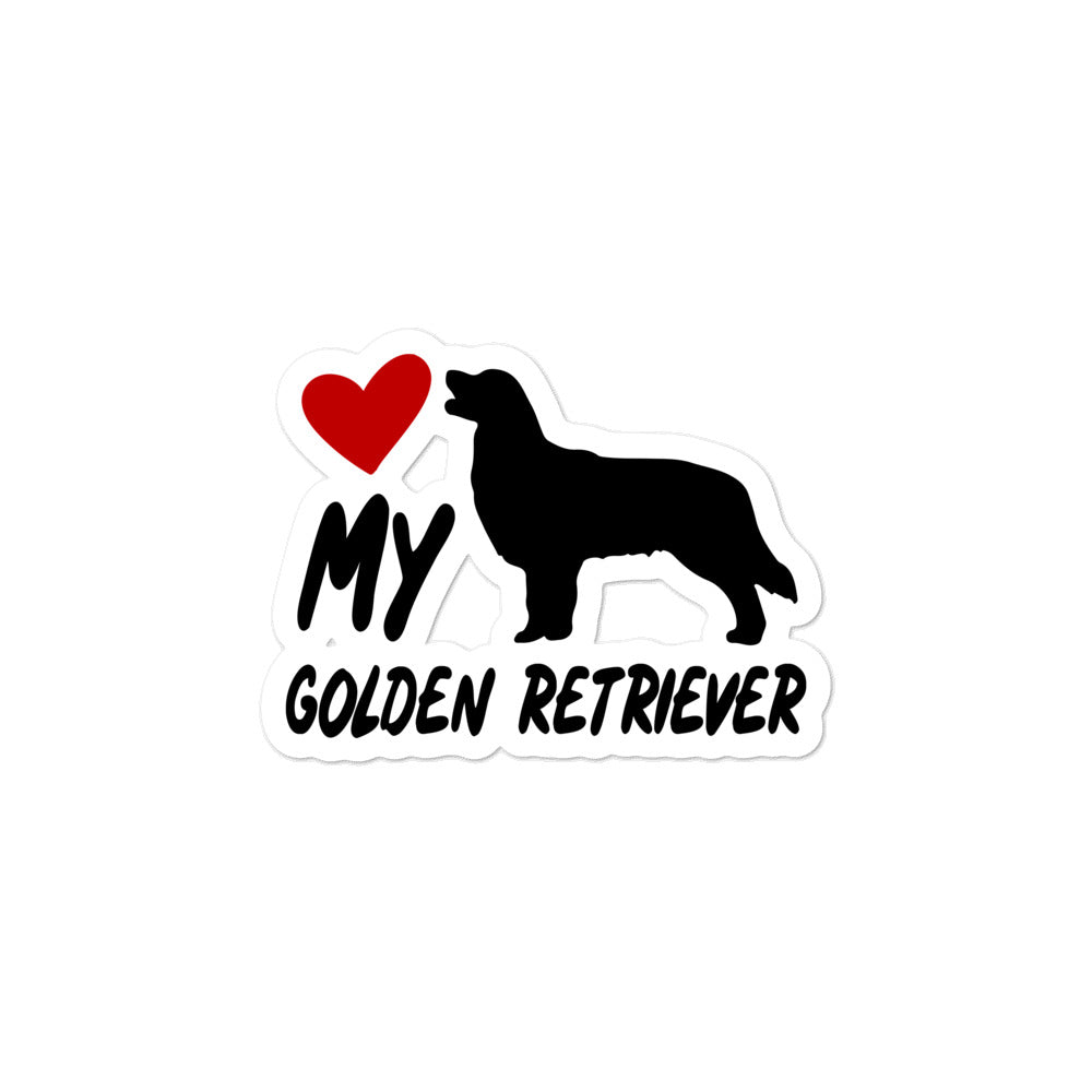 Golden Retriever Love My Breed Sticker