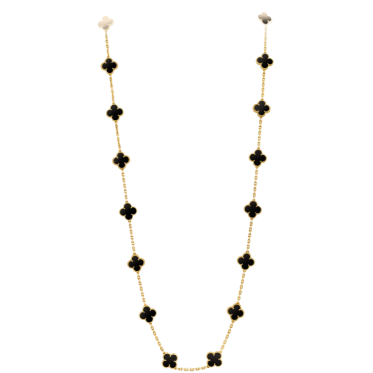 Sold at Auction: Van Cleef Magic Alhambra long necklace 1 motif 18K