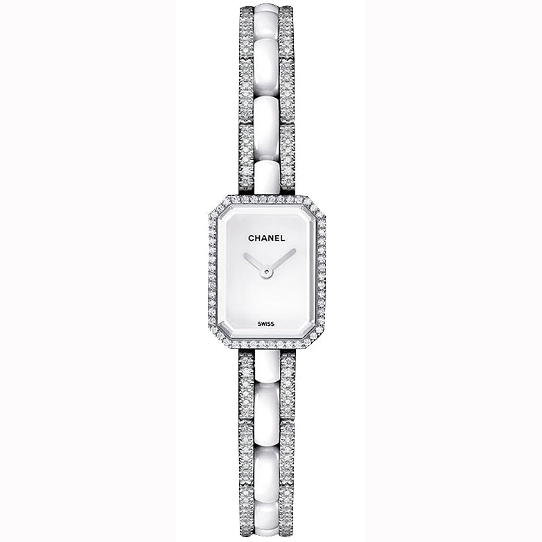 Chanel Premiere White Dial Ceramic and Steel Diamond Ladies Watch