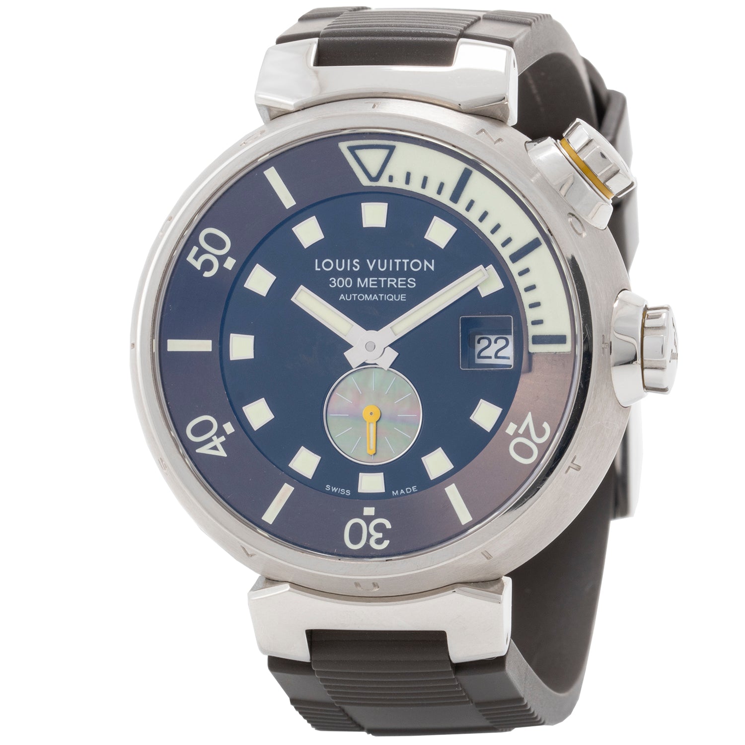 Tambour Louis Vuitton Rubber Strap - Traditional Watches R17339