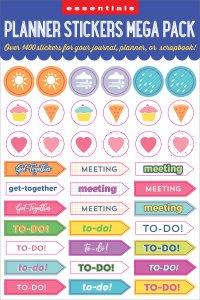 Dotted bullet journal stickers