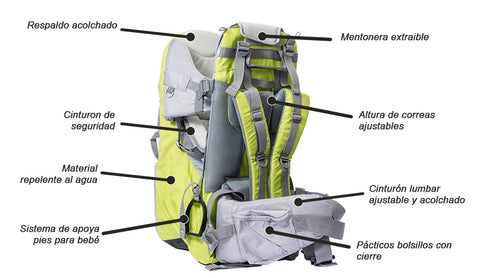 Mochila de Trekking porta Bebé - Tuinga –