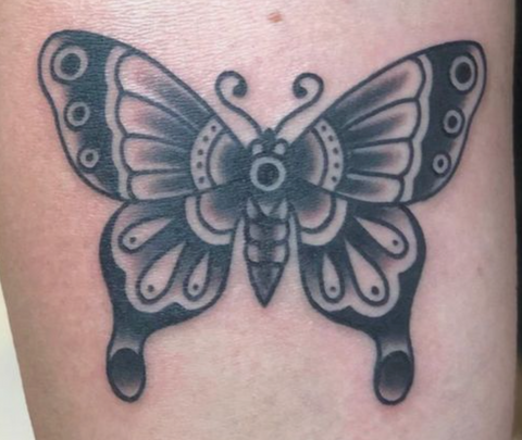 Butterfly tattoo old school