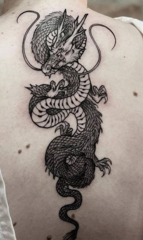 Dragon tattoo back