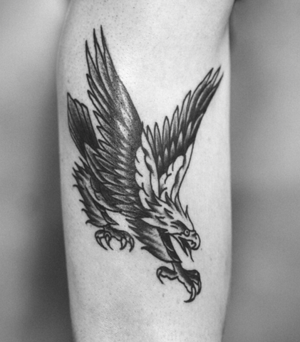 Eagle tattoo old school traditional