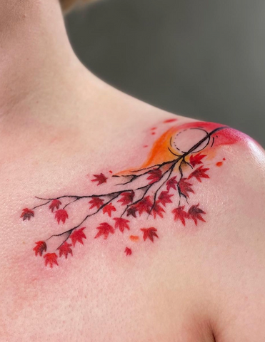 Tattoo uploaded by Mia Saunier • Originally done in red, the fine lines  started to fade. Redone in black with more color added to the flowers. •  Tattoodo