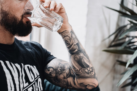 Drinking water tattoo