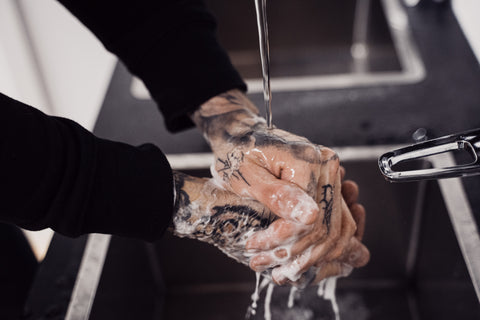 Washing hands tattoo