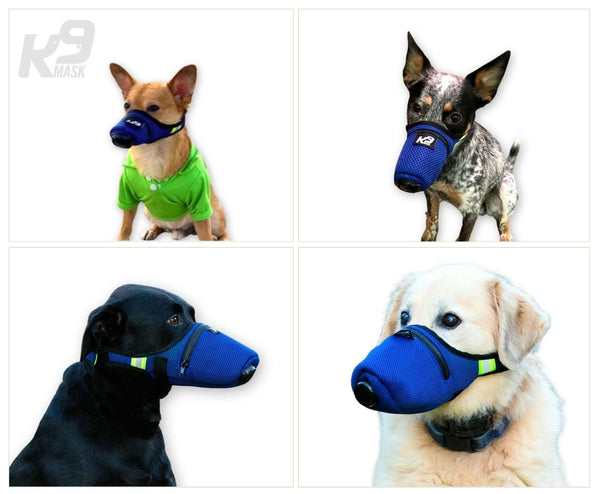 K9 Mask sizes small medium large extra large for breeds