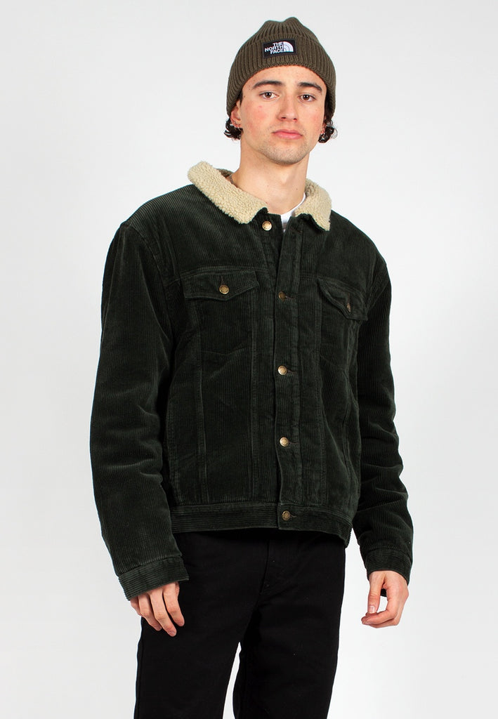 Rollas | Morrison Sherpa Jacket - bush green cord | Good As Gold, NZ