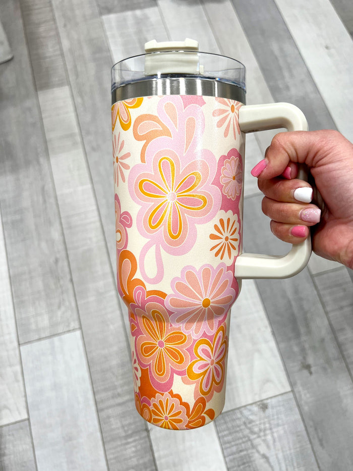 40oz Stainless Steel Tumbler – Sage in Bloom