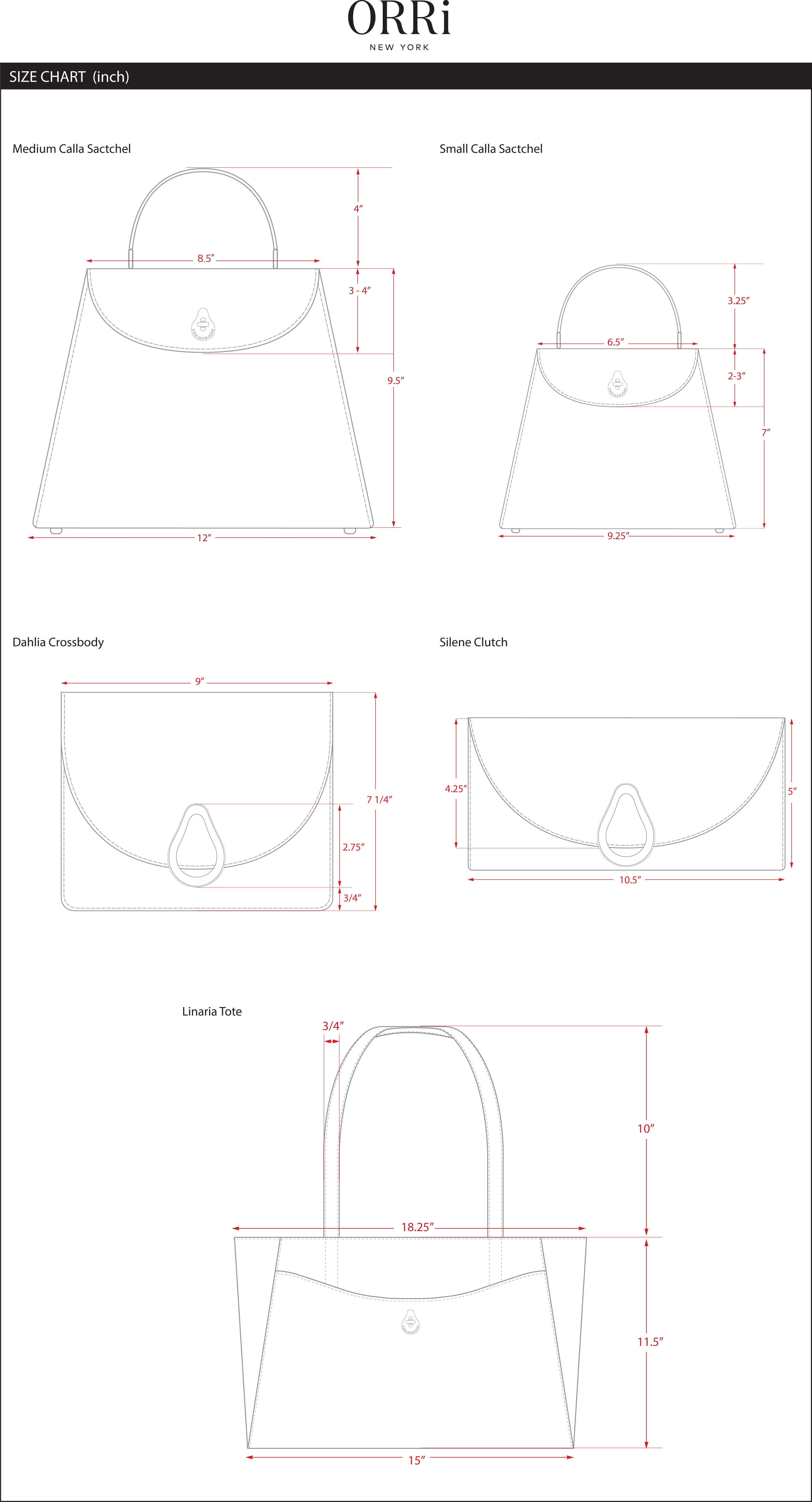 ORRI SIZE CHART – ORRI NEW YORK