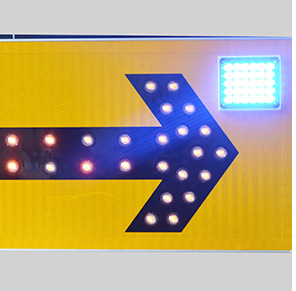 Leadleds 47in Solar Powered Road Narrow Sign Waterproof Warning Sign Light-dependent Control