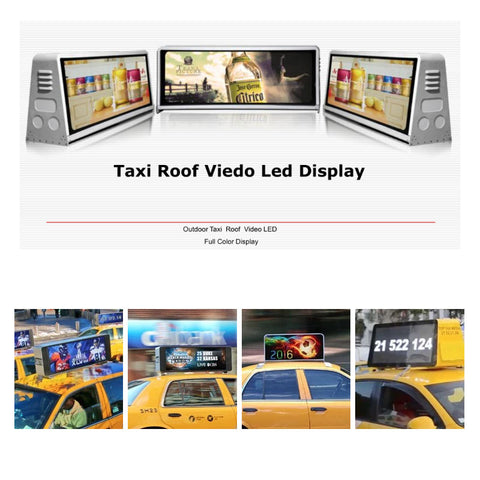 Leadleds 3G 4G WiFi GPS Control Led Taxi Roof Advertising Signs DC9V-36V, Double-sided