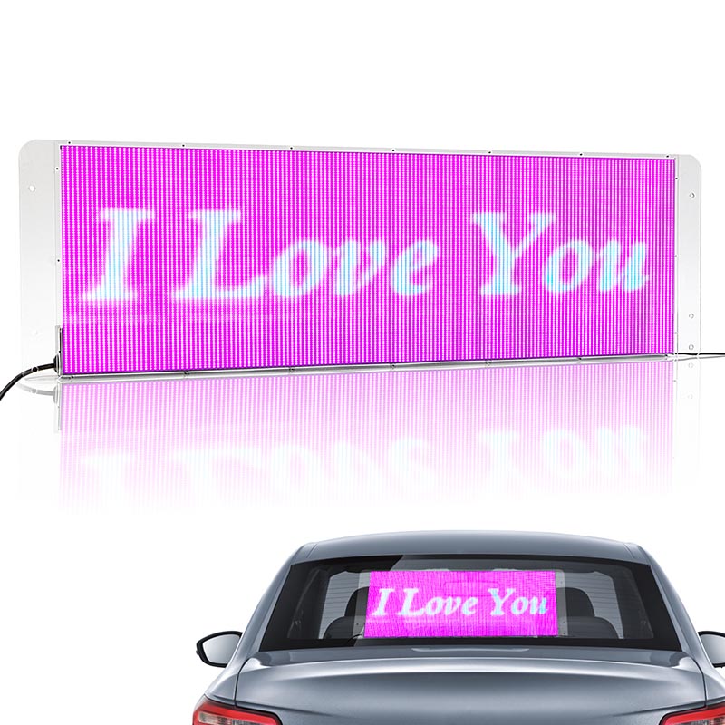 Leadleds Transparent Rear Window Car Sign LED Panel Full Color High Brightness