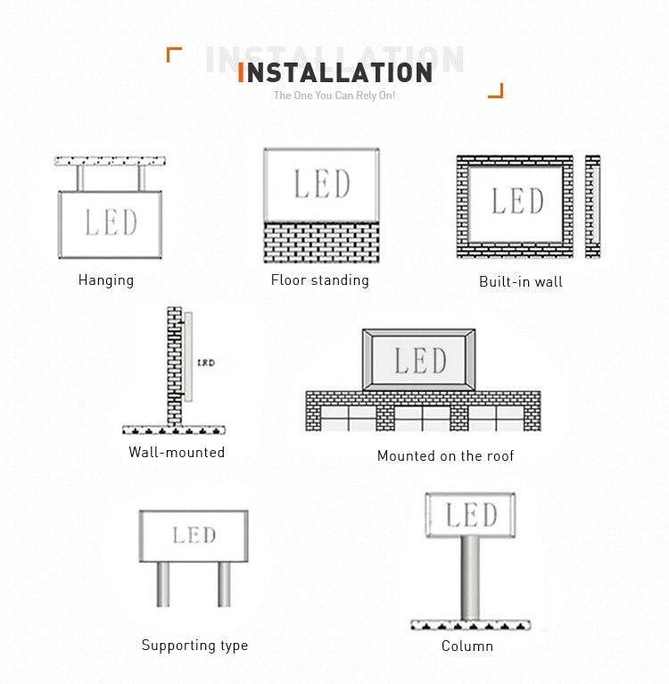 installation the led video screen