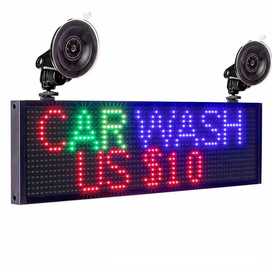 DC12v Full Color LED Display Programmable Scrolling Message Board Control by IOS Android Phone