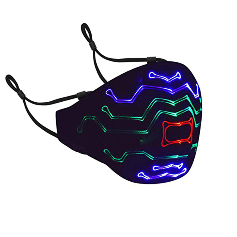 Leadleds Led Rave Mask Voice-activated Led Masks Rechargeable