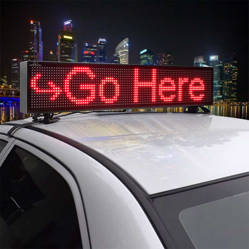 Leadleds Double Sided Car Top Led Sign WiFi Programmable Super Bright