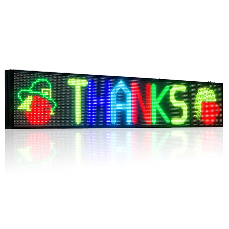 Leadleds HD Led Ticker Tape Display Board Digital Signage by WiFi Prog