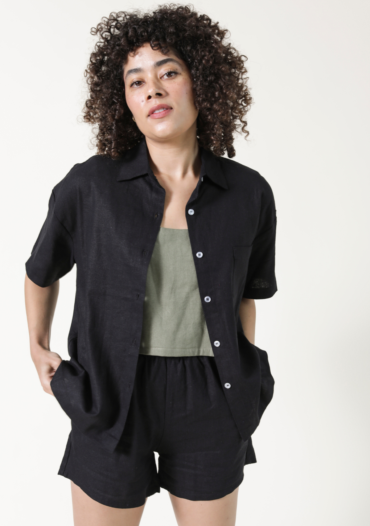 Toni PJ Shirt - Black