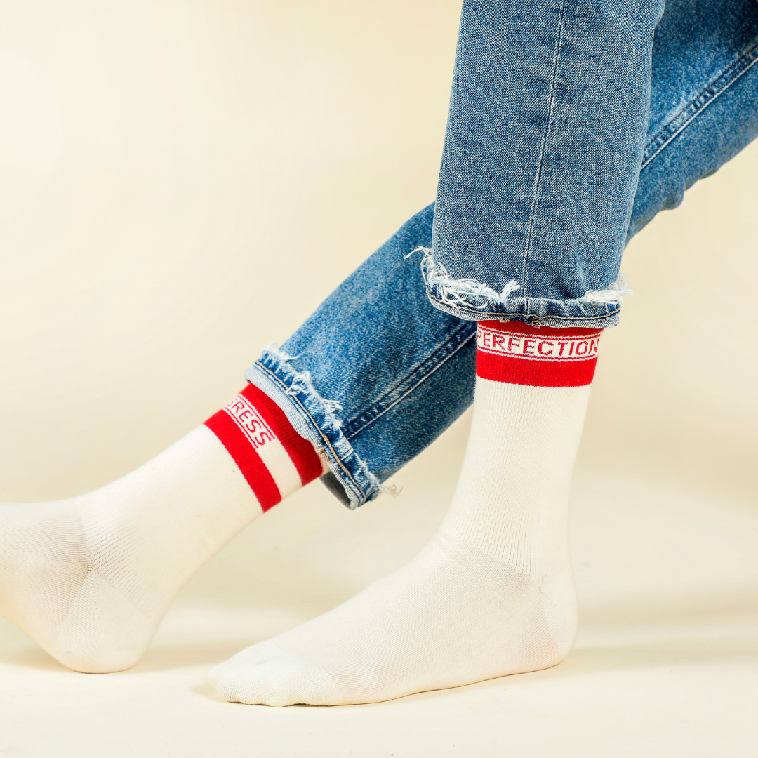 Organic Cotton Socks, Stripe Sports Sock, Sustainable Gift Guide
