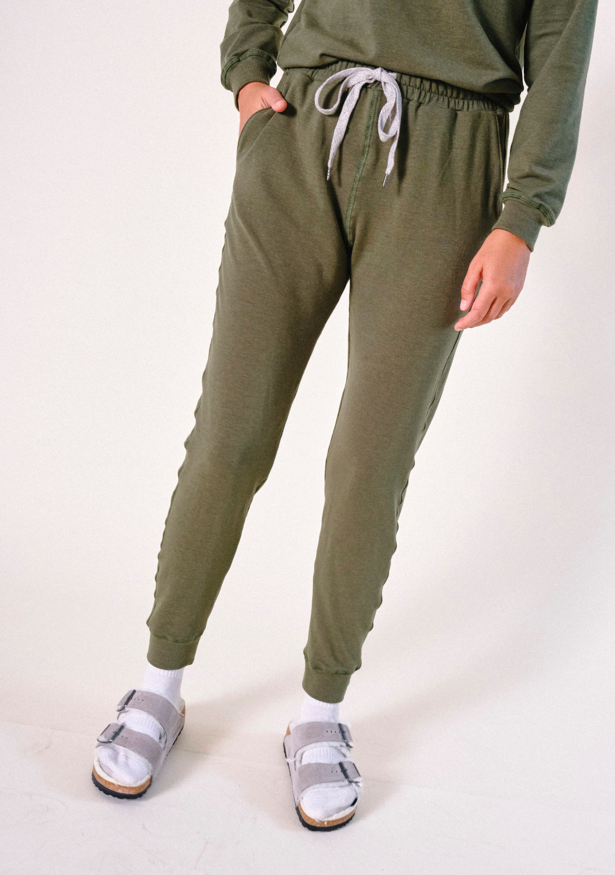 Washed Tencel Cargo Joggers - Khaki – Pineapple Lain Boutique