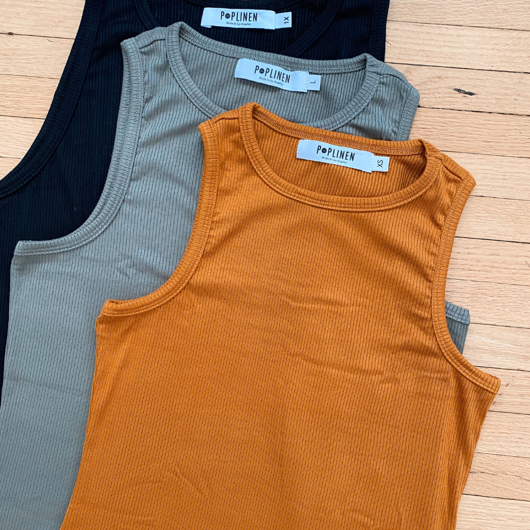 sustainable summer modal tank top ribbed