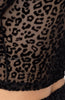 Nylon top med leopard flock broderi - Play Around
