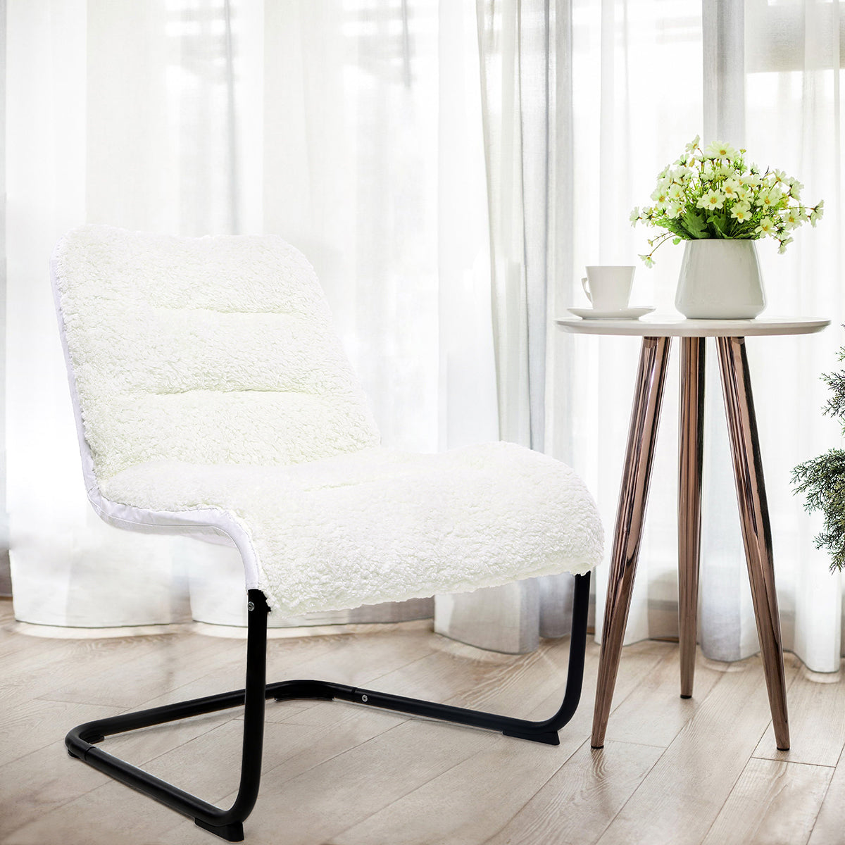 white bedroom chair