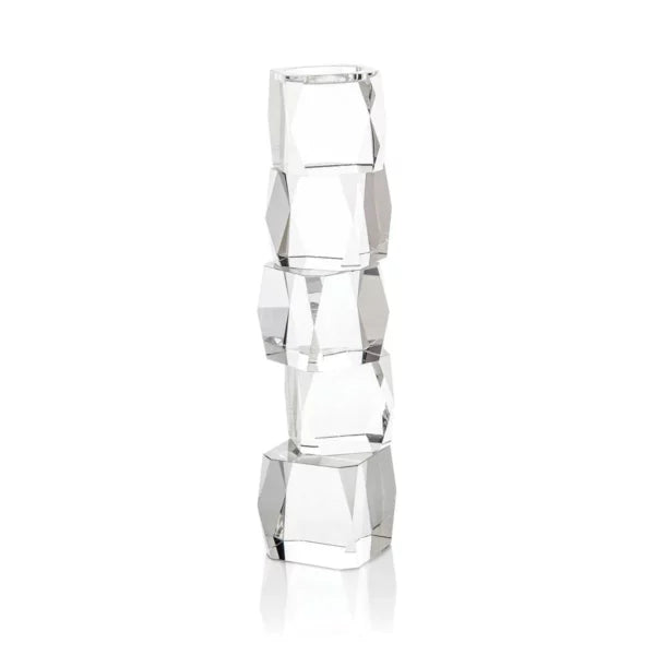CRYSTAL CUBIST CANDLEHOLDER