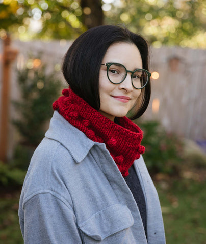 Shoulder Cozy Using Rowan Brushed Fleece and Lana Grossa Brillino