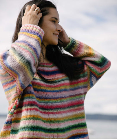 Easy Relaxed Pullover Using Lang Cloud – Churchmouse & Teas