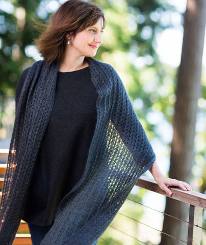 Easy Folded Poncho - Ombré Version Using Isager Spinni Wool 1 – Churchmouse  Yarns & Teas