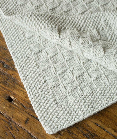 Block Stitch Baby Blanket Or Throw Churchmouse Yarns Teas