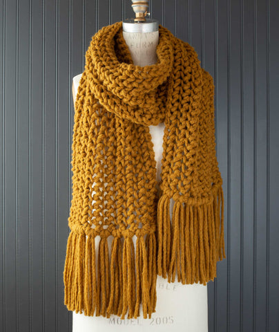 Easy Eyelet Chunky Scarf Using Woolfolk Hygge Churchmouse