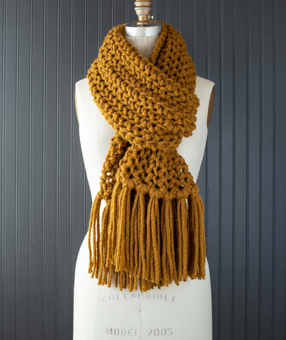 Easy Eyelet Chunky Scarf Using Woolfolk Hygge Churchmouse