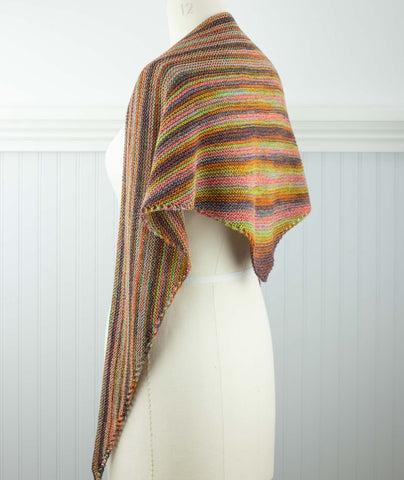 Easy Triangle Scarf Using Berroco Medina Churchmouse Yarns