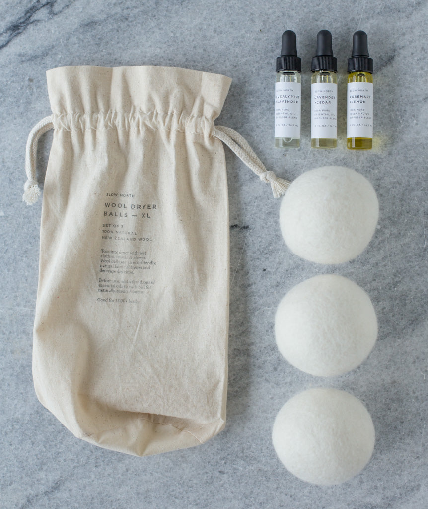 wool dryer balls and essential oils